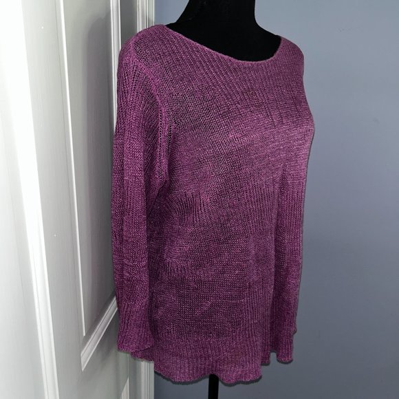 Eileen Fisher, Size M, 100% Linen Sweater - Picture 2 of 6